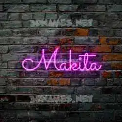 makita in Pink Neon style - 3D name wallpaper