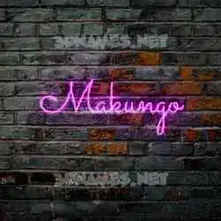 makungo in Pink Neon style - 3D name wallpaper