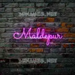 maldepur in Pink Neon style - 3D name wallpaper