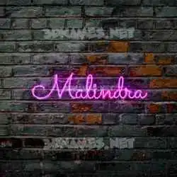 malindra in Pink Neon style - 3D name wallpaper