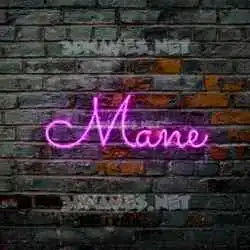mane in Pink Neon style - 3D name wallpaper