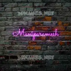 maniparamesh in Pink Neon style - 3D name wallpaper