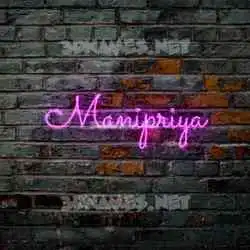 manipriya in Pink Neon style - 3D name wallpaper