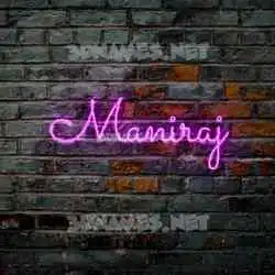 maniraj in Pink Neon style - 3D name wallpaper