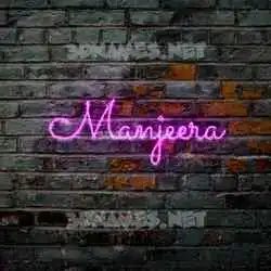 manjeera in Pink Neon style - 3D name wallpaper