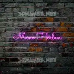 mano healan in Pink Neon style - 3D name wallpaper