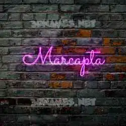 marcapta in Pink Neon style - 3D name wallpaper