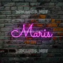 maris in Pink Neon style - 3D name wallpaper