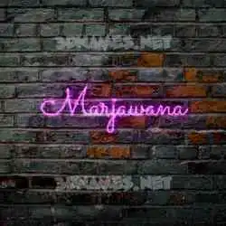 marjawana in Pink Neon style - 3D name wallpaper