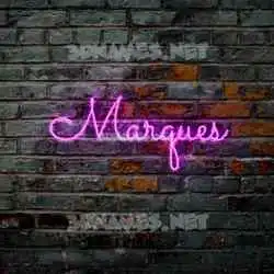 marques in Pink Neon style - 3D name wallpaper