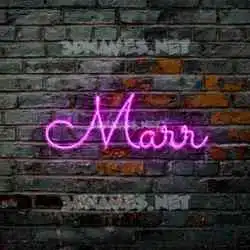 marr in Pink Neon style - 3D name wallpaper