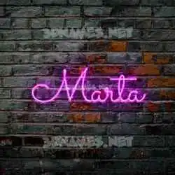 marta in Pink Neon style - 3D name wallpaper