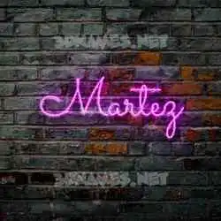 martez in Pink Neon style - 3D name wallpaper