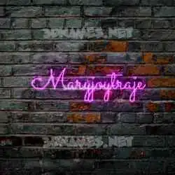 maryjoytraje in Pink Neon style - 3D name wallpaper