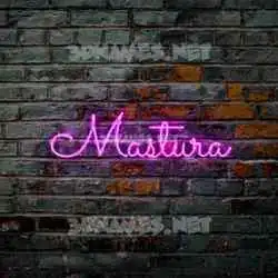 mastura in Pink Neon style - 3D name wallpaper
