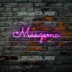 mauzema in Pink Neon style - 3D name wallpaper