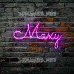 maxy in Pink Neon style - 3D name wallpaper