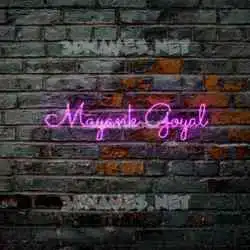 mayank goyal in Pink Neon style - 3D name wallpaper