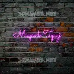 mayank tyagi in Pink Neon style - 3D name wallpaper