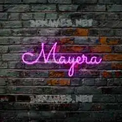 mayera in Pink Neon style - 3D name wallpaper