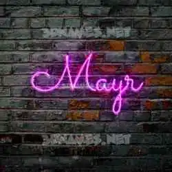 mayr in Pink Neon style - 3D name wallpaper