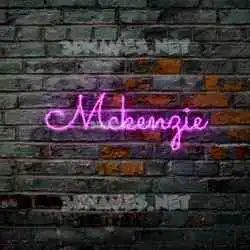 mckenzie in Pink Neon style - 3D name wallpaper
