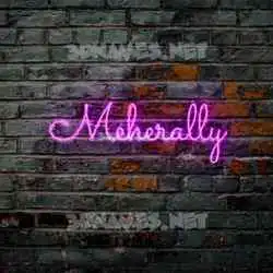meherally in Pink Neon style - 3D name wallpaper