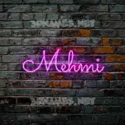 mehmi in Pink Neon style - 3D name wallpaper