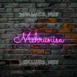 mehrunisa in Pink Neon style - 3D name wallpaper