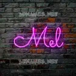 mel in Pink Neon style - 3D name wallpaper