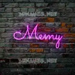 memy in Pink Neon style - 3D name wallpaper