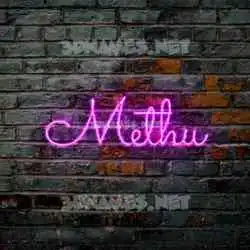 methu in Pink Neon style - 3D name wallpaper