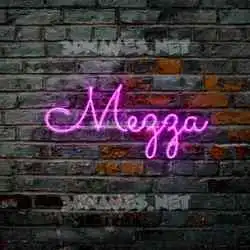 mezza in Pink Neon style - 3D name wallpaper