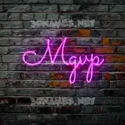 mgvp in Pink Neon style - 3D name wallpaper