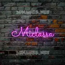 miclassa in Pink Neon style - 3D name wallpaper