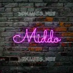 middo in Pink Neon style - 3D name wallpaper
