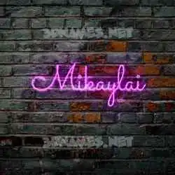 mikaylai in Pink Neon style - 3D name wallpaper