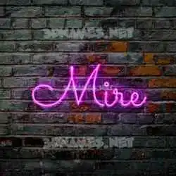 mire in Pink Neon style - 3D name wallpaper