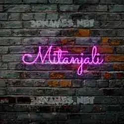 mitanjali in Pink Neon style - 3D name wallpaper