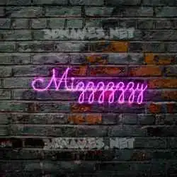 mizzzzzzy in Pink Neon style - 3D name wallpaper