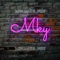 mky in Pink Neon style - 3D name wallpaper