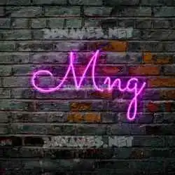 mng in Pink Neon style - 3D name wallpaper