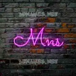 mns in Pink Neon style - 3D name wallpaper