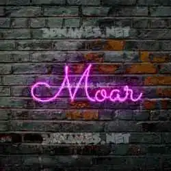 moar in Pink Neon style - 3D name wallpaper