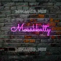 mosakkutty in Pink Neon style - 3D name wallpaper