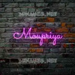 moupriya in Pink Neon style - 3D name wallpaper