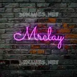 mrclay in Pink Neon style - 3D name wallpaper