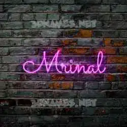 mrinal in Pink Neon style - 3D name wallpaper