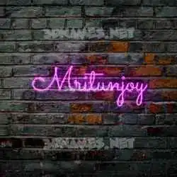 mritunjoy in Pink Neon style - 3D name wallpaper