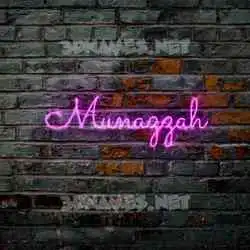 munazzah in Pink Neon style - 3D name wallpaper